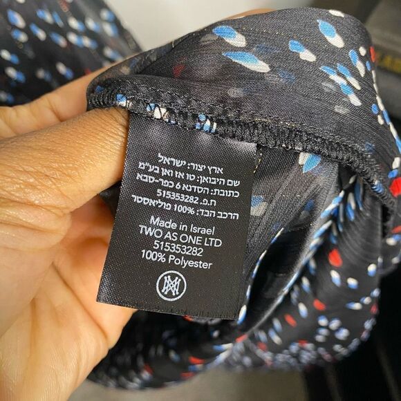 Sabina Musayev Dress Gwen Maxi Flutter Sleeve Black Dotted Maxi‎ Size M - Picture 12 of 13